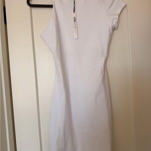 Susana Monaco White Cap-Sleeve Sheath Dress